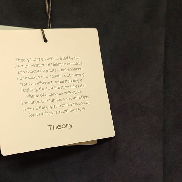 Theory Brilliant Navy Fulton Faux Suede Skirt Size M - Picture 6 of 6